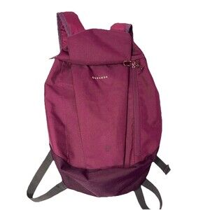 Quechua Decathlon 10L Dark Purple Backpack 14x10" Zip Up FLAW